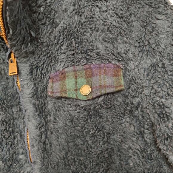 Pendleton Fuzzy Fleece Jacket Plaid Accents Small - Picture 5 of 11